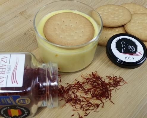 Natillas caseras con azafrán